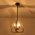 3 light wood chandelier rustic semi flush mount ceiling pendant light