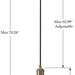 Gray mini pendant light fixture industrial adjustable hanging lamp