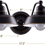 2 light rust vanity wall light black industrial wall mount lighting fixture