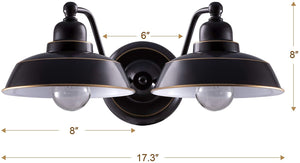 2 light rust vanity wall light black industrial wall mount lighting fixture