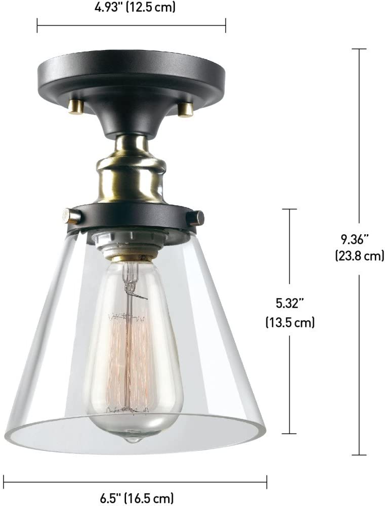 Mini Semi Flush Mount Ceiling Light antique ceiling light fixture with bronze finish