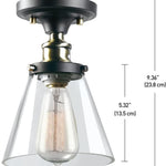Mini Semi Flush Mount Ceiling Light antique ceiling light fixture with bronze finish