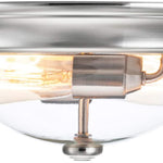13 inch round ceiling lighting fixture nickel glass ceiling lamp