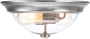 13 inch round ceiling lighting fixture nickel glass ceiling lamp