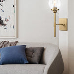 Glass globe wall sconce industrial wall light fixture