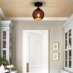 Black industrial mini semi flush mount ceiling light fixture modern ceiling lamp