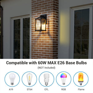 Industrial rustic patio lighting farmhouse glass dusk to dawn outdoor lighting
