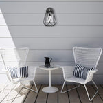 Black glass wall sconce industrial cage wall lighting