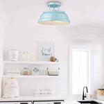 2 light modern semi flush mount close to ceiling light blue ceiling lighting