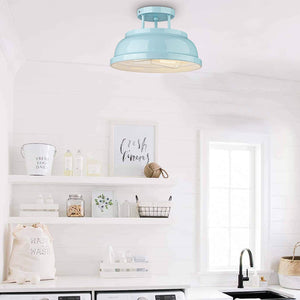 2 light modern semi flush mount close to ceiling light blue ceiling lighting