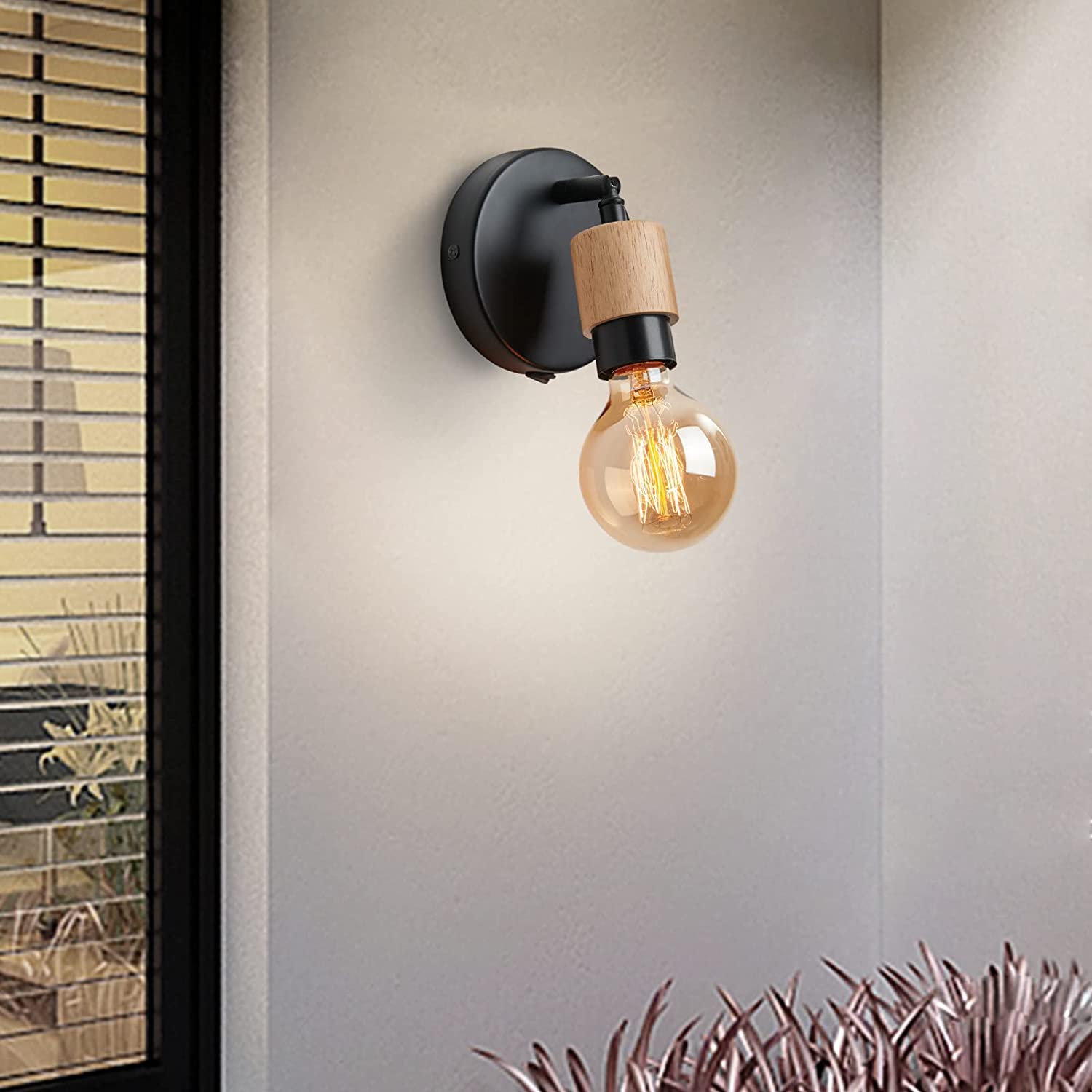 Farmhouse Black Wall Sconces with ON/Off Switch industrial wall lamp