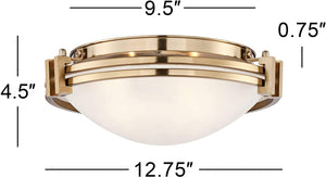 Mid century modern close to ceiling light flush mount fixture glass ceiling lamp