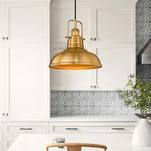2 pack farmhouse pendant lamp industrial dome ceiling pendant light fixture