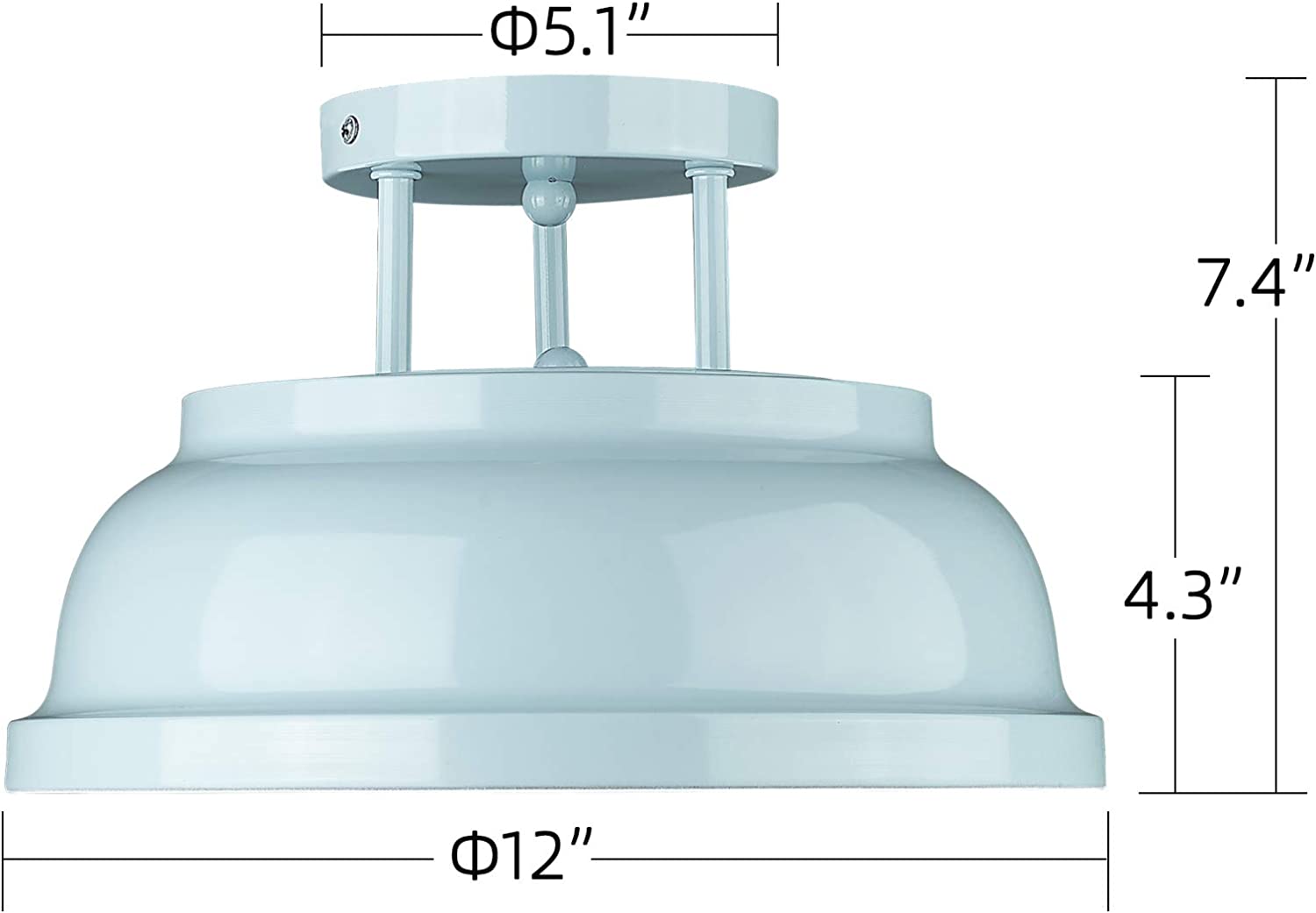 2 light modern semi flush mount close to ceiling light blue ceiling lighting
