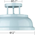 2 light modern semi flush mount close to ceiling light blue ceiling lighting