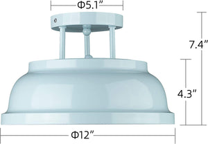 2 light modern semi flush mount close to ceiling light blue ceiling lighting