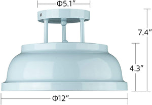 2 light blue ceiling light fixture Modern Semi Flush Ceiling Light
