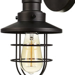 Dark bronze cage wall light fixture industrial wall sconce