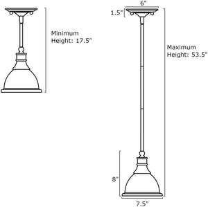 Modern adjustable frosted glass pendant light with nickel brushed finish