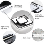 3 color modern LED flush mount ceiling light remote control close to ceiling lamp