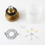 Modern glass ceiling light fixture 1 light semi flush mount light fixture