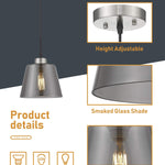Smokey glass pendant light fixture  single pendant lighting fixture for kitchen Island