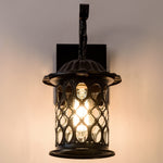 Black wall grid light vintage cage wall sconces