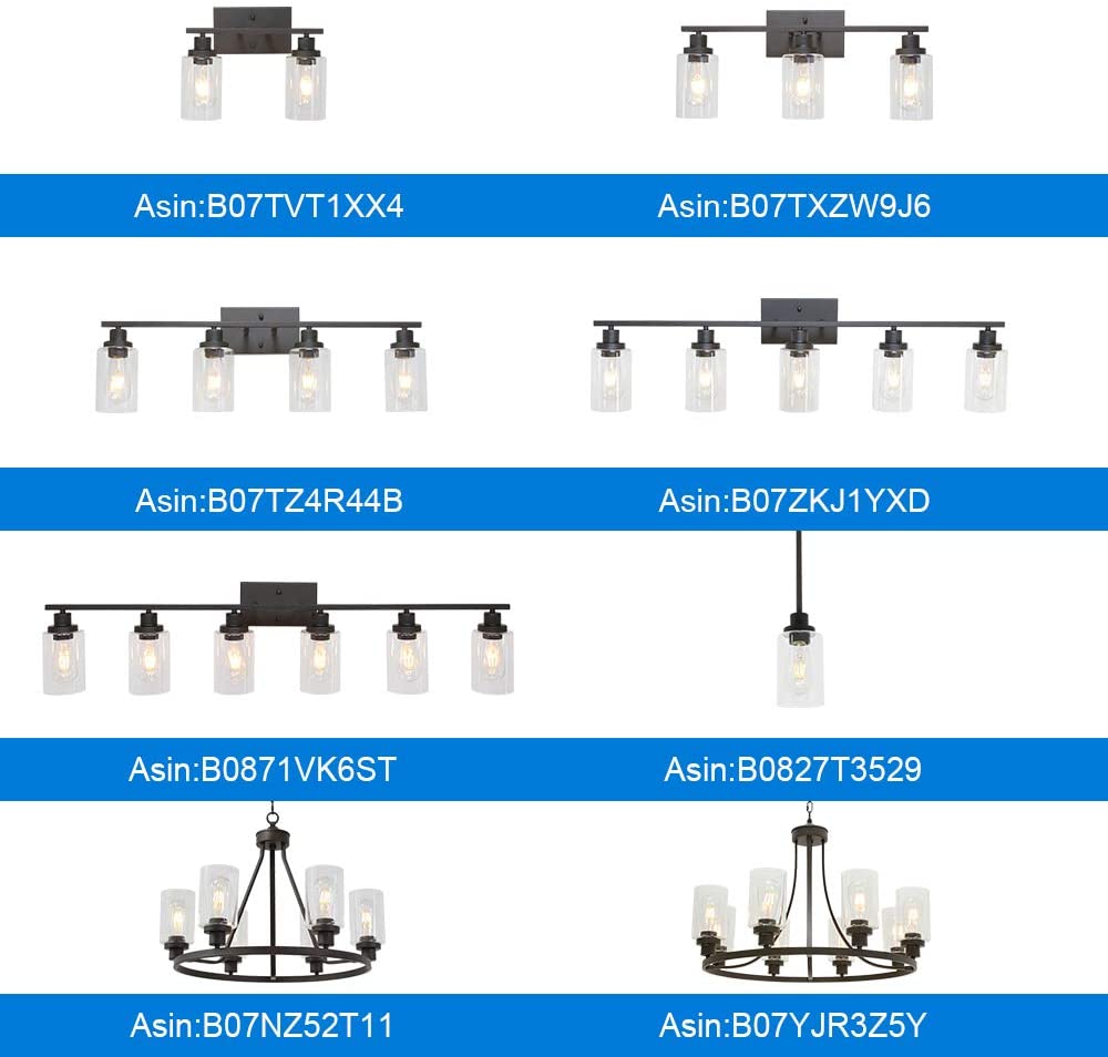 6 light island glass round chandelier with rubbed bronze finish