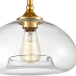 Mid Century Fluch Mount Light Fixture globe glass ceiling lamp with brass finish