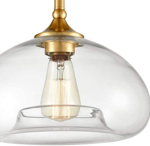 Mid Century Fluch Mount Light Fixture globe glass ceiling lamp with brass finish