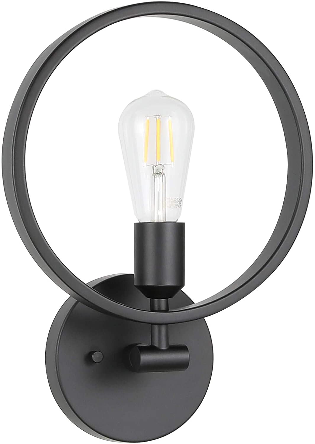 Industrial round wall light simplicity black wall sconce