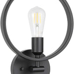 Industrial round wall light simplicity black wall sconce