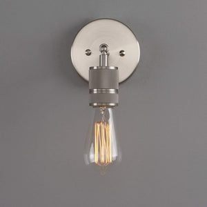2 pack industrial vintage wall sconce fixture with nickel finish