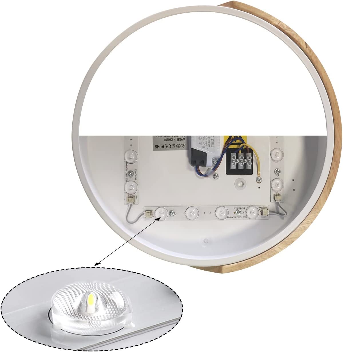 LED Ceiling Lights  12 Inch Black Modern Flush Mount Lighting Fixture Round ceiling lamp
