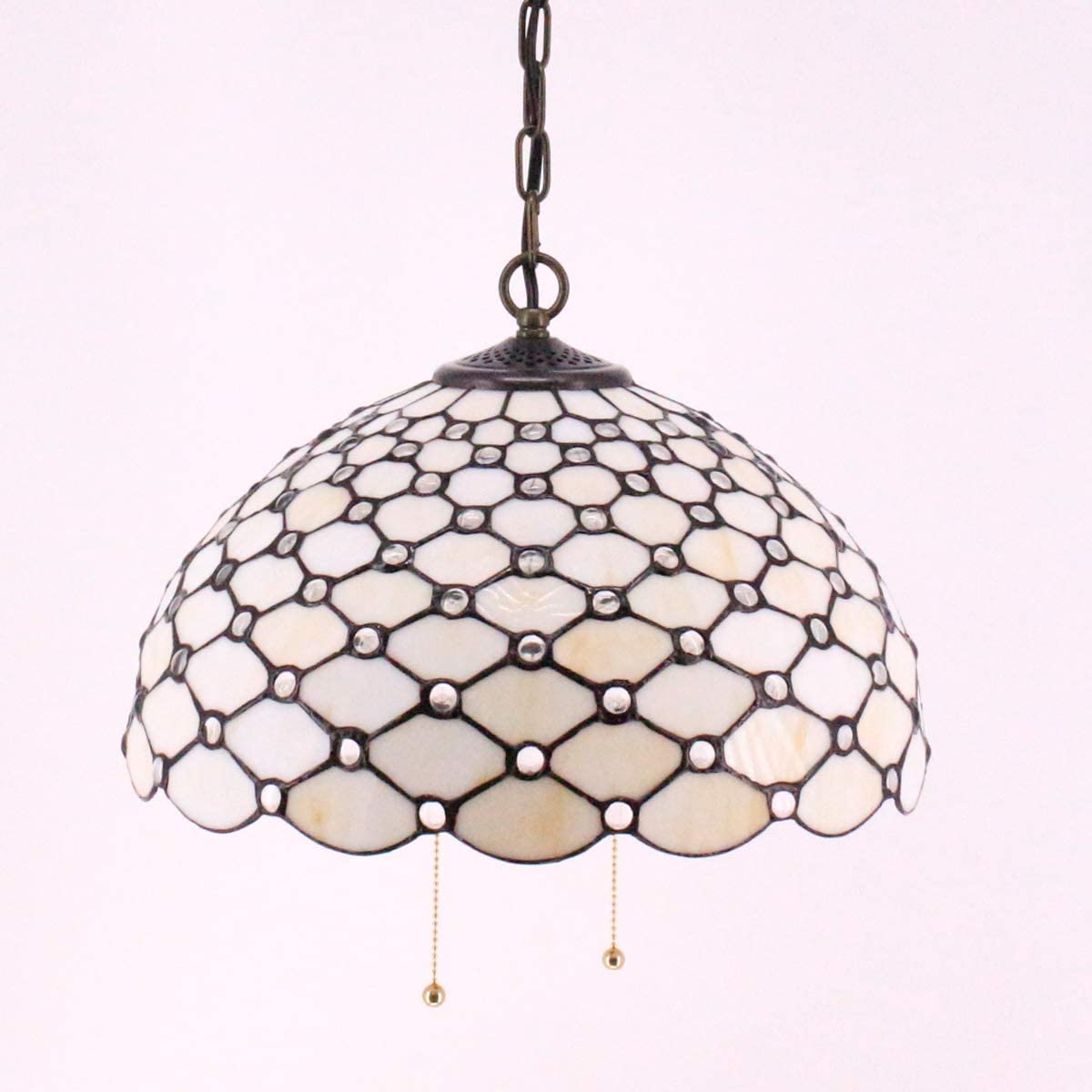 Tiffany pendant light Large Swag Stained Glass pendant lamp