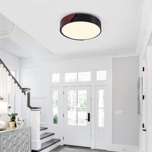 2 light modern flush mount ceiling light wood close to ceiling lighting fixture