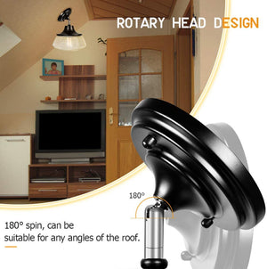 Industrial Semi Flush Mount Ceiling Light glass ceiling lamp fixture