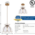 Lotus flower pendant light modern grass pendant lamp