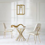Gold pendant light fixture modern cage ceiling decor Industrial