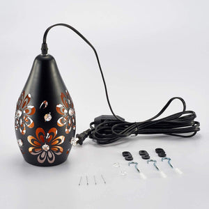 Black hanging plug in light fixture swag  pendant light fixtures