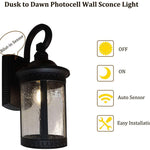 Black outdoor lighting products exterior wall light fixture with seeded glass shade