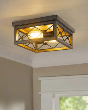 2 light black farmhouse light fixtures ceiling wood flush mount ceiling light