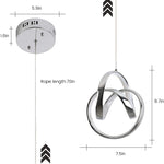 Modern white pendant light fixtures irregular ring  pendant lighting for kitchen island
