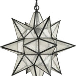 Movarian pendant light vintage star pendant lamp with black finish