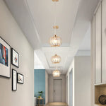 Modern gold pendant light crystal ceiling hanging lamp