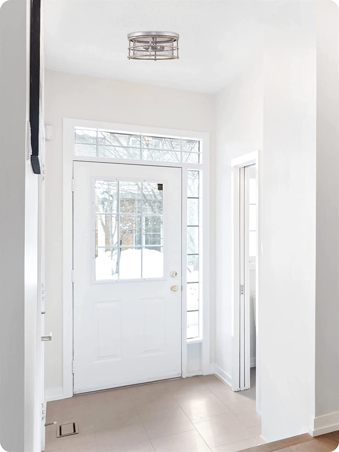 4 light farmhouse flush mount ceiling lamp cage close to ceiling lighting fixture