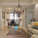 4 light pendant light rust vintage farmhouse chandelier