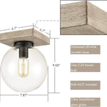 Industrial glass ceiling lamp globe flush mount ceiling light fixture