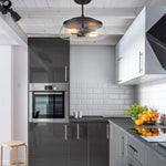 2 light semi flush mount ceiling light farmhouse black ceiling lamp