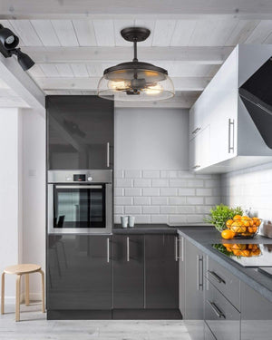 2 light semi flush mount ceiling light farmhouse black ceiling lamp
